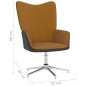 vidaXL Silla de relajación de terciopelo marrón y PVC vidaXL Silla de relajación de terciopelo marrón y PVC