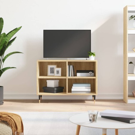 vidaXL Mueble de TV madera de ingeniería roble Sonoma 69,5x30x50 cm