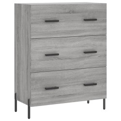 vidaXL Aparador de madera de ingeniería gris Sonoma 69,5x34x90 cm