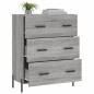vidaXL Aparador de madera de ingeniería gris Sonoma 69,5x34x90 cm vidaXL Aparador de madera de ingeniería gris Sonoma 69,5x34x90 cm