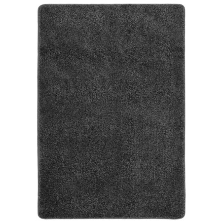 vidaXL Alfombra peluda antideslizante gris oscuro 160x230 cm