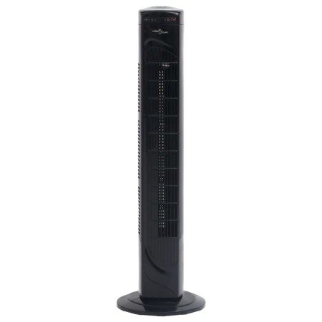 vidaXL Ventilador de torre con mando y temporizador Φ24x80 cm negro