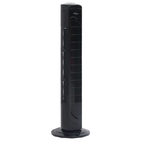 vidaXL Ventilador de torre con mando y temporizador Φ24x80 cm negro