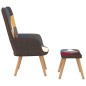 vidaXL Silla de relajación con reposapiés tela patchwork vidaXL Silla de relajación con reposapiés tela patchwork