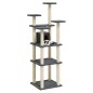 vidaXL Rascador para gatos con postes de sisal gris oscuro 171 cm vidaXL Rascador para gatos con postes de sisal gris oscuro 171 cm