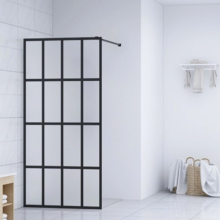 vidaXL Mampara de ducha vidrio templado esmerilado 140x195 cm
