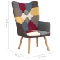 vidaXL Silla de relajación con reposapiés tela patchwork vidaXL Silla de relajación con reposapiés tela patchwork