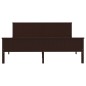 vidaXL Estructura de cama madera maciza pino marrón oscuro 180x200 cm