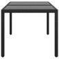 vidaXL Mesa jardín vidrio templado ratán sintético negro 150x90x75 cm vidaXL Mesa jardín vidrio templado ratán sintético negro 150x90x75 cm