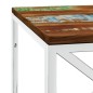vidaXL Mesa de centro acero inoxidable y madera maciza reciclada
