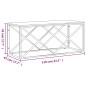 vidaXL Mesa de centro acero inoxidable y madera maciza reciclada