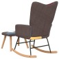vidaXL Silla mecedora con reposapiés tela patchwork vidaXL Silla mecedora con reposapiés tela patchwork