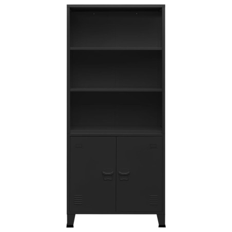 vidaXL Estantería industrial acero negro 80x32x180 cm