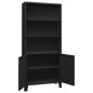vidaXL Estantería industrial acero negro 80x32x180 cm vidaXL Estantería industrial acero negro 80x32x180 cm