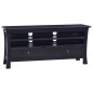 vidaXL Mueble para TV madera maciza de caoba negro café 100x30x45 cm vidaXL Mueble para TV madera maciza de caoba negro café 100x30x45 cm