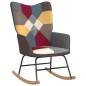 vidaXL Silla mecedora con reposapiés tela patchwork vidaXL Silla mecedora con reposapiés tela patchwork
