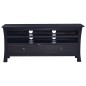 vidaXL Mueble para TV madera maciza de caoba negro café 100x30x45 cm vidaXL Mueble para TV madera maciza de caoba negro café 100x30x45 cm