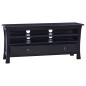 vidaXL Mueble para TV madera maciza de caoba negro café 100x30x45 cm vidaXL Mueble para TV madera maciza de caoba negro café 100x30x45 cm