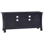 vidaXL Mueble para TV madera maciza de caoba negro café 100x30x45 cm vidaXL Mueble para TV madera maciza de caoba negro café 100x30x45 cm