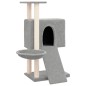 vidaXL Rascador para gatos con postes de sisal gris claro 96 cm vidaXL Rascador para gatos con postes de sisal gris claro 96 cm