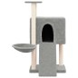 vidaXL Rascador para gatos con postes de sisal gris claro 96 cm vidaXL Rascador para gatos con postes de sisal gris claro 96 cm