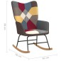 vidaXL Silla mecedora con reposapiés tela patchwork vidaXL Silla mecedora con reposapiés tela patchwork