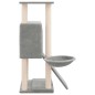 vidaXL Rascador para gatos con postes de sisal gris claro 96 cm vidaXL Rascador para gatos con postes de sisal gris claro 96 cm