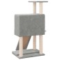 vidaXL Rascador para gatos con postes de sisal gris claro 96 cm vidaXL Rascador para gatos con postes de sisal gris claro 96 cm