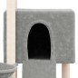 vidaXL Rascador para gatos con postes de sisal gris claro 96 cm vidaXL Rascador para gatos con postes de sisal gris claro 96 cm