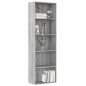 vidaXL Estantería 5 niveles madera contrachapada gris 60x30x189 cm