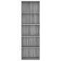 vidaXL Estantería 5 niveles madera contrachapada gris 60x30x189 cm