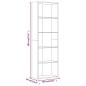 vidaXL Estantería 5 niveles madera contrachapada gris 60x30x189 cm