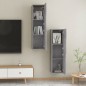 vidaXL Mueble de TV 2 uds contrachapada gris hormigón 30,5x30x110 cm