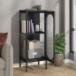 vidaXL Aparador alto vidrio y acero negro 40x35x105 cm vidaXL Aparador alto vidrio y acero negro 40x35x105 cm