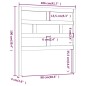 vidaXL Cabecero de cama madera maciza de pino gris 106x4x100 cm vidaXL Cabecero de cama madera maciza de pino gris 106x4x100 cm