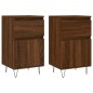 vidaXL Aparadores 2 uds madera de ingeniería marrón roble 40x35x70 cm vidaXL Aparadores 2 uds madera de ingeniería marrón roble 40x35x70 cm
