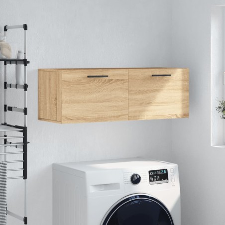 vidaXL Armario de pared madera ingeniería roble Sonoma 100x36,5x35 cm
