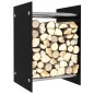 vidaXL Leñero de vidrio negro 40x35x60 cm vidaXL Leñero de vidrio negro 40x35x60 cm