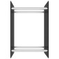 vidaXL Leñero de vidrio negro 40x35x60 cm vidaXL Leñero de vidrio negro 40x35x60 cm