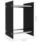 vidaXL Leñero de vidrio negro 40x35x60 cm vidaXL Leñero de vidrio negro 40x35x60 cm