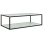 vidaXL Mesa de centro vidrio templado blanco 120x60x35 cm vidaXL Mesa de centro vidrio templado blanco 120x60x35 cm