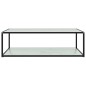vidaXL Mesa de centro vidrio templado blanco 120x60x35 cm vidaXL Mesa de centro vidrio templado blanco 120x60x35 cm