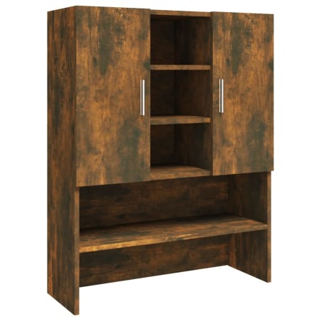 vidaXL Armario para lavadora color roble ahumado 70,5x25,5x90 cm
