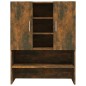 vidaXL Armario para lavadora color roble ahumado 70,5x25,5x90 cm vidaXL Armario para lavadora color roble ahumado 70,5x25,5x90 cm