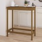 vidaXL Mesa alta de bar madera maciza de pino marrón miel 100x50x110cm vidaXL Mesa alta de bar madera maciza de pino marrón miel 100x50x110cm