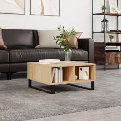 vidaXL Mesa de centro madera de ingeniería roble Sonoma 60x60x30 cm