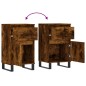 vidaXL Aparadores 2 uds madera de ingeniería roble ahumado 40x35x70 cm vidaXL Aparadores 2 uds madera de ingeniería roble ahumado 40x35x70 cm