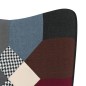 vidaXL Silla de relajación con reposapiés tela patchwork vidaXL Silla de relajación con reposapiés tela patchwork
