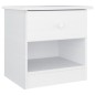 vidaXL Mesita de noche ALTA madera maciza de pino blanco 43x35x40,5 cm vidaXL Mesita de noche ALTA madera maciza de pino blanco 43x35x40,5 cm