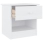 vidaXL Mesita de noche ALTA madera maciza de pino blanco 43x35x40,5 cm vidaXL Mesita de noche ALTA madera maciza de pino blanco 43x35x40,5 cm
